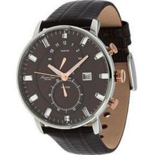 Authentic Kenneth Cole York Classic Genuine Brown Calf Skin Watch Kc2709