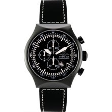 Avio Milano Men's 45 MM TYPE B Black PVD Aluminum Case Chronograph