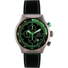 Avio Milano Men's 45 MM TP GREEN Aluminum Case Black and Green Dial