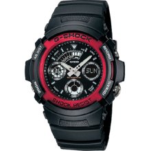 Aw-591-4 Aw591 Aw-591casio G-shock Digital Analog Red Watch 100% Original Watch