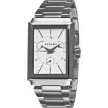 Azzaro Legend Rectangular Men's Swiss Quartz Steel Bracelet Watch