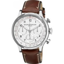 Baume & Mercier Men's 10000 Capeland Silver Chronograph Dial Watch