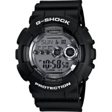 Black casio g-shock digital watch gd100bw-1