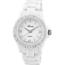 Breda Women's Kennelly Rhinestone Watch in White