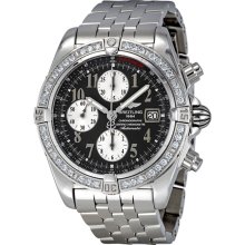 Breitling Chronomat Evolution Anthracite Dial Diamond Bezel Mens Watch A1335653-B722SS