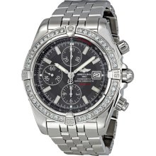 Breitling Chronomat Evolution Graphite Dial Diamond Bezel Automatic Mens Watch A1335653-M512SS
