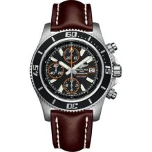 Breitling Superocean Chronograph II Abyss Orange A1334102/BA85-leather-black-tang