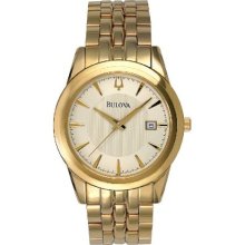 Bulova 97B66 Bracelet Series Ivory Dial Mens Watch