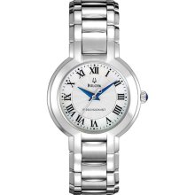 Bulova Ladies Stainless Steel Quartz Silver Dial 96L168