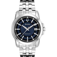 Bulova Men's Stainless Steel Precisionist Quartz Blue Tone Dial 96B159