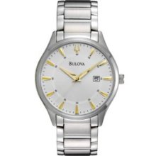 Bulova Silver Men's Bracelet Watch