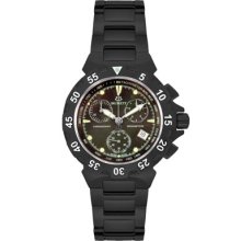 Burett Watches Men's Neo Abyss Chronograph Stainless Steel Men's Blac