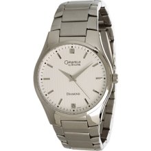 Caravelle Diamond Steel Bracelet Men's watch #43D105