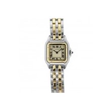 Cartier Panther Two Tone Two Row Bracelet Watch