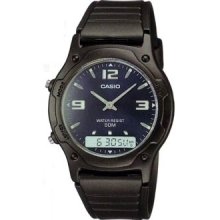 Casio Analog-digital Aw-49he-2av Blue Black Dual Time 50m Wr (aw49he-2av)