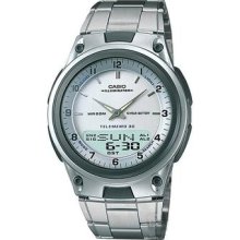 Casio Data Bank Ana-digi Dress Watch Aw-80d-7a Aw-80d-7