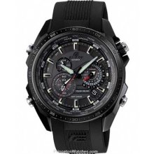 Casio Edifice Black Label Chrono Solar Watch 3D Black Dial EQS500C-1A1