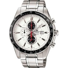 Casio Edifice Ef-547d-7a1v Silver White Chronograph Analog 100m Wr (ef547d-7a1v)