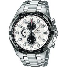 Casio Ef-539d-7avef Edifice Chronograph White Dial 100m Uk Seller