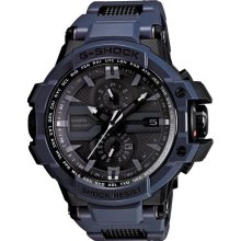 Casio Mens G-Shock G-Aviation Multifunction Resin Watch - Blue Resin Strap - Black Dial - GWA1000FC-2A