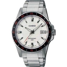 Casio Mtp1290d-7a Stainless Steel Bracelet White Dial Date On Hour 3