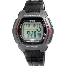 Casio Sports Illuminator Digital /Blk Resin Band WR 100 meters -