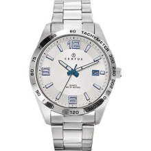 Certus Paris Men's Stainless Steel Tachymeter Date Watch ...