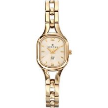 Certus Paris women's oval gold tone brass gold-tone dial watch