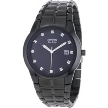 Citizen Eco-Drive Black Ion Diamond Mens Watch BM6675-52G