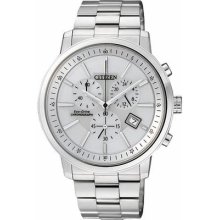 Citizen Eco Drive Chronograph White Men's Watch At0495-51a Warranty,box,rrp:Â£250