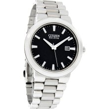 Citizen Eco-Drive Mens 180PR Black Dial Bracelet Watch BM6800-61E