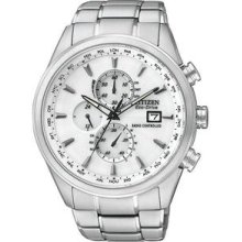 Citizen Eco-Drive World Chronograph AT Radio Mens Watch AT8010-58B