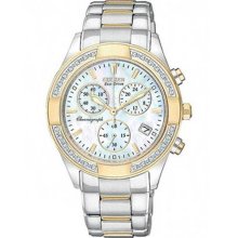 Citizen FB1224-52D Gold Tone Eco-Drive Regent Chronograph Mother of