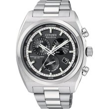 Citizen Men's Eco-Drive Calibre 8700 Black Dial Perpetual Calendar Alarm BL8120-52E