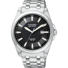 Citizen Men's Eco-Drive Stainless Steel Sapphire Black Dial BM7100-59E