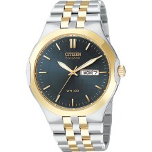 Citizen Men's Stainless Steel Two Tone Corso Eco-Drive Stainless Steel Blue Dial BM8404-59L