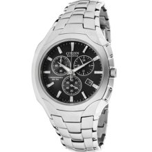 Citizen Watches Men's Chronograph Black Dial Stainless Steel Stainless