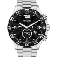 Claude Bernard Aquarider Black Dial Chronograph Dive Watch 10202-3-NIN