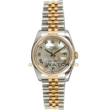 Datejust 116233 Steel Gold Jubilee Band Fluted MOP Roman Dial