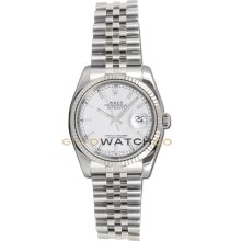 Datejust 116234 Steel Jubilee Band Fluted Bezel White Dial