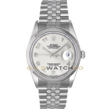 Datejust 16200 Jubilee Band Smooth Bezel White Dial