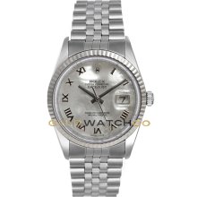 Datejust 16234 Jubilee Band Gold Fluted Bezel MOP Roman Dial