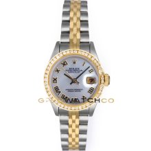 Datejust 69173 Steel & Gold Jubilee Band MOP Roman Dial & Bezel