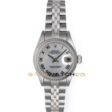 Datejust 69174 Steel Jubilee Band Fluted Bezel MOP Roman Dial