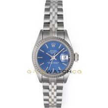 Datejust 69174 Steel Jubilee Band Fluted Bezel Blue Dial