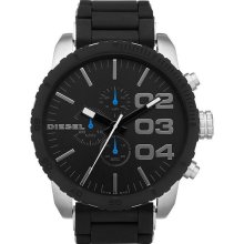 Diesel XL Black Silicone Chronograph Mens Watch DZ4255