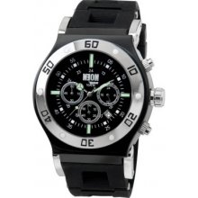 DN09-02 Dilligaf Mens Neon Chronograph Black Watch