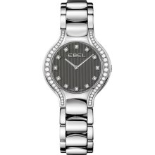 Ebel Women's Beluga Round Black & Diamonds Dial Watch 1215856