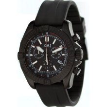 ESQ Men's Black Stainless Steel Stratus Chronograph Rubber Strap 07301356