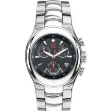 ESQ Men's Stainless Steel Centurion Black Dial Chronograph 07301222